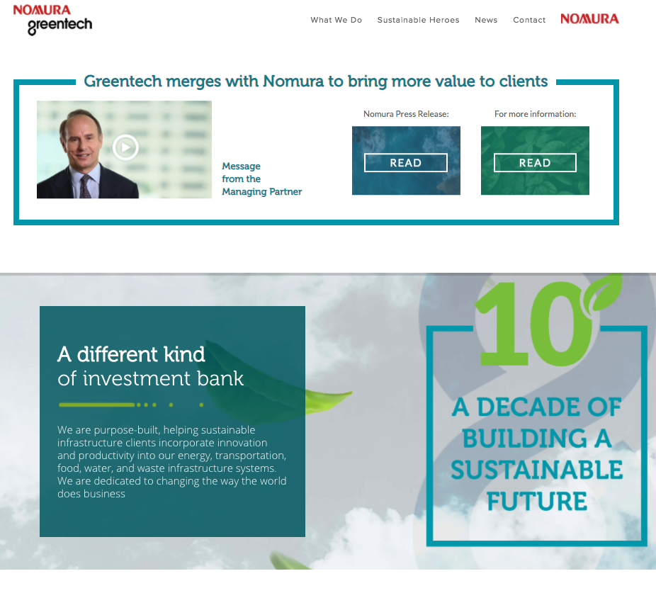 Nomura Greentech Homepage