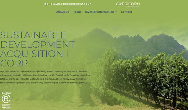 Water Food Energy SPAC Home Page Detail